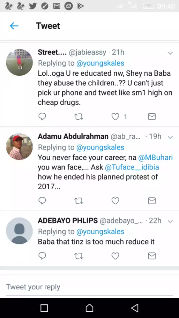 For Saying "Buhari Is The Worst President", Skales Gets Slammed By Fans